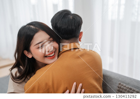 Joyful Embrace A Heartfelt Celebration of the Connection and Warmth Shared Between Lovers 130413292