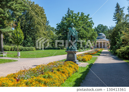Summer walk through the spa town of Frantiskovy Lazne in the Czech Republic 130413361