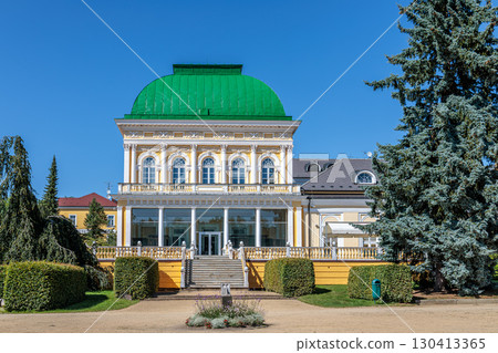 Summer walk through the spa town of Frantiskovy Lazne in the Czech Republic 130413365