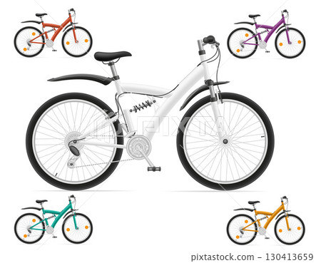 bicycle for leisure and sports cartoon stock vector illustration 130413659