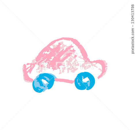 Children's icon with wax crayons and pastels 130413786