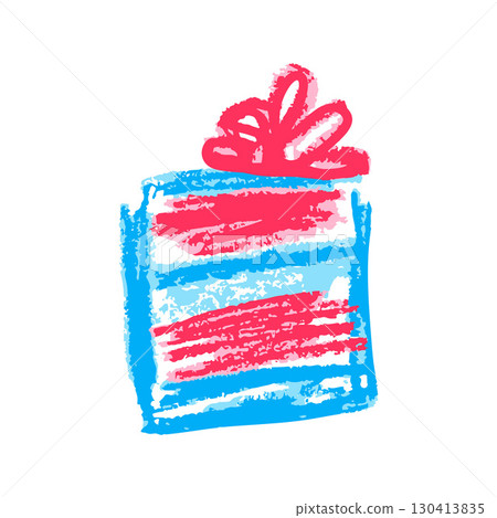 Children's icon with wax crayons and pastels 130413835