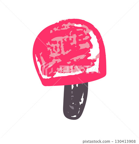 Children's icon with wax crayons and pastels 130413908