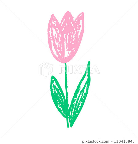 Children's icon with wax crayons and pastels 130413943