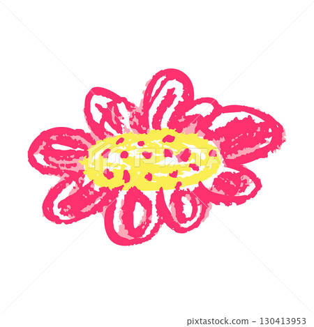 Children's icon with wax crayons and pastels Children's icon with wax crayons and pastels 130413953