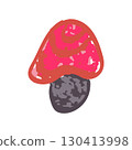 Children's icon with wax crayons and pastels 130413998