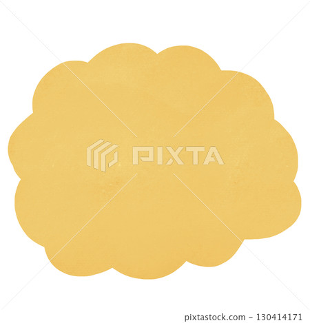 圓形雲框插圖素材橙色 圓形雲框插圖素材橙色 130414171