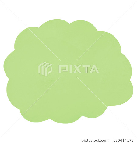 Round cloud frame illustration material Green 130414173