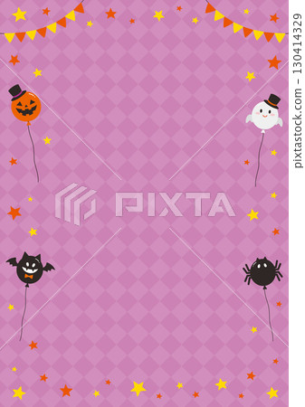 受萬聖節紫色啟發的帶有飛行氣球的垂直方格背景框 受萬聖節紫色啟發的帶有飛行氣球的垂直方格背景框 130414329