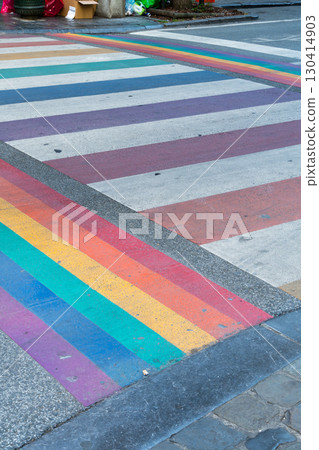 Rainbow Crossing in Brussels, Belgium 130414903