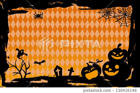Cute orange Halloween background illustration Cute orange Halloween background illustration 130416148