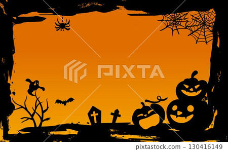 Cute orange Halloween background illustration Cute orange Halloween background illustration 130416149