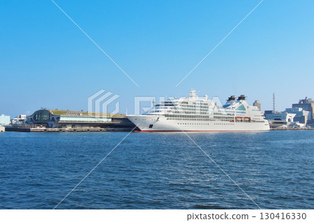 Mitsui Ocean Fuji moored at Osanbashi Pier in Yokohama Cityscape (August 2025) 130416330