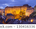 Cesky Krumlov at sunset, Czech Republic 130416336