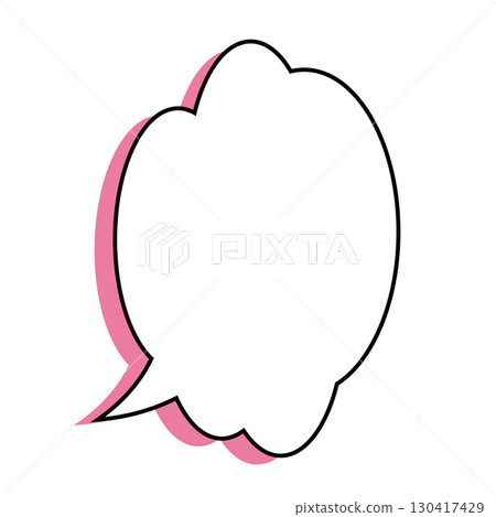 Simple speech bubble illustration - Fluffy Simple speech bubble illustration - Fluffy 130417429