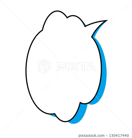 Simple speech bubble illustration - Fluffy 130417440