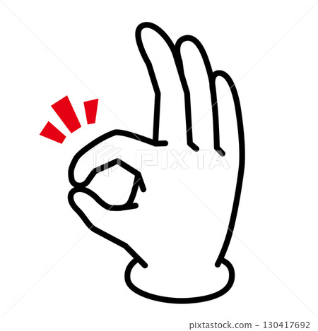 OK hand sign icon OK hand sign icon 130417692