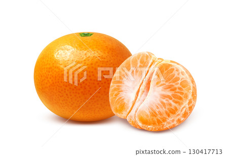 Mandarin orange illustration realistic white background 130417713