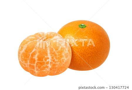 橘子插圖逼真的白色背景 130417724