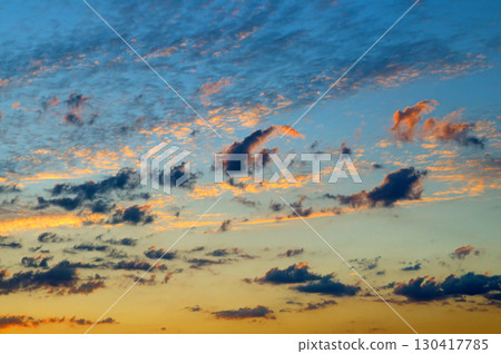 Serene Sunset Clouds. Colorful Evening Sky. 130417785