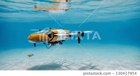 Futuristic drones and underwater robots for underwater exploration Futuristic drones and underwater robots for underwater exploration 130417954
