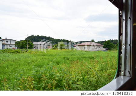 View from the train window on JR Hokkaido's Nemuro Line from Kamiohoro Station to Akkeshi Station View from the train window on JR Hokkaido's Nemuro Line from Kamiohoro Station to Akkeshi Station 130418355