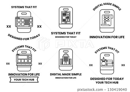 The icons are designed to convey the idea of digital made simple The icons are designed to convey the idea of digital made simple 130419040