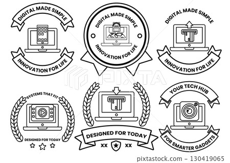 A set of six icons for smart devices A set of six icons for smart devices 130419065