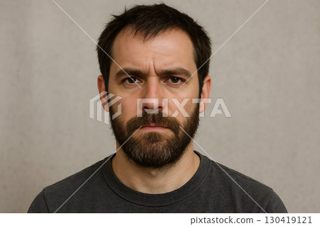 Portrait of a Dark-Haired Bearded Man Portrait of a Dark-Haired Bearded Man 130419121