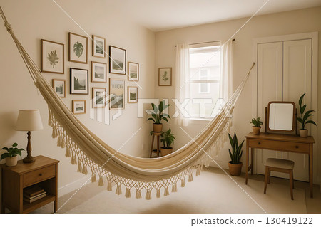 Cozy Living Room with Hammock Cozy Living Room with Hammock 130419122