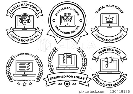 A set of six icons for smart devices 130419126