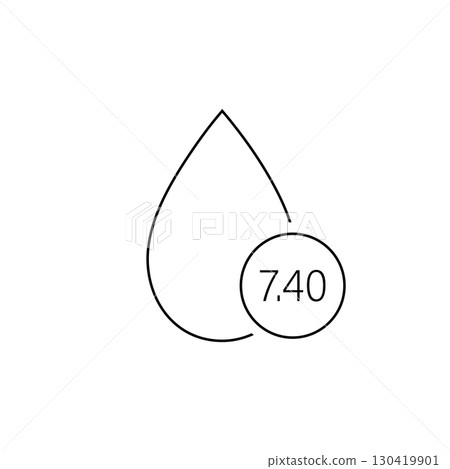 Ph blood icon. Human blood drop symbol. Medical Flat Vector illustration Ph blood icon. Human blood drop symbol. Medical Flat Vector illustration 130419901