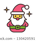 Santa Claus vector icon on white background 130420591