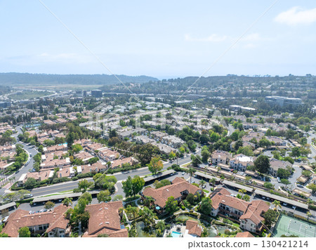 Aerial view of Del Mar Neighborhood, San Diego County 130421214
