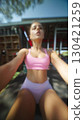 Participating in a Consistent Active Fitness Routine While Enjoying an Inviting Outdoor Gym Setting 130421259
