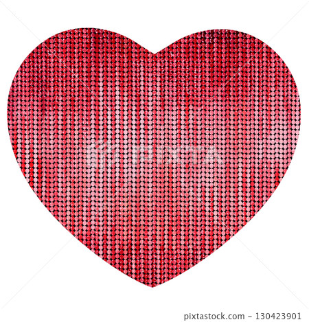 亮片粉紅色心型_白色背景 130423901