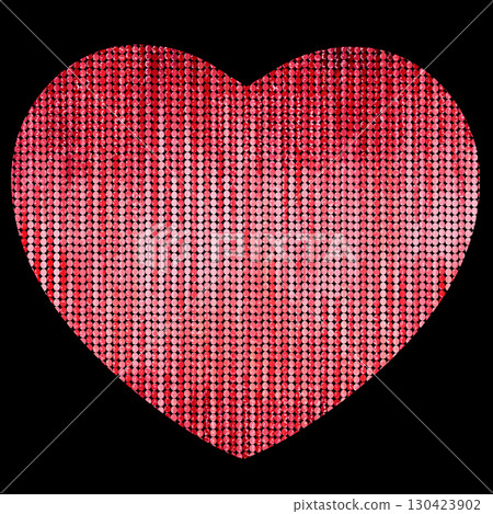 亮片粉紅色心型_黑色背景 130423902