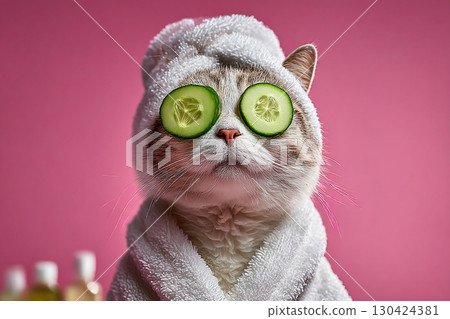 Spa Day Cat 130424381