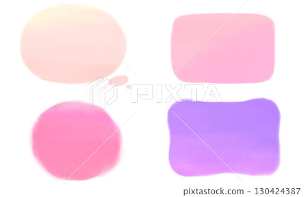 Cute circular pink watercolor speech bubble 130424387