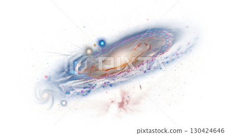 A mesmerizing spiral galaxy with luminous core and intricate arms appears as a cosmic island in deep space. This stunning astronomical image captures its vast and ethereal beauty. A mesmerizing spiral galaxy with luminous core and intricate arms appears as a cosmic island in deep space. This stunning astronomical image captures its vast and ethereal beauty. 130424646