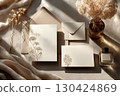 Elegant Stationery Flatlay 130424869