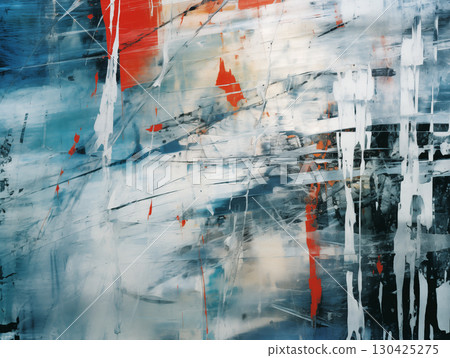 Abstract art with red, blue, and white hues background 130425275