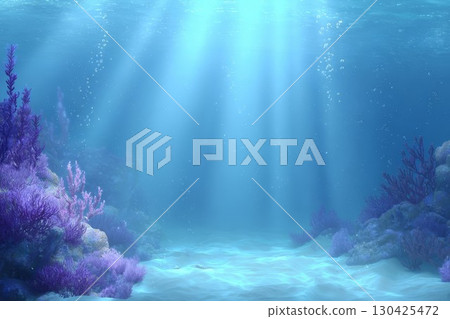 Ocean waves sparkle under sunny sky, with light rays piercing deep water. Perfect for nature and travel designs. Ocean waves sparkle under sunny sky, with light rays piercing deep water. Perfect for nature and travel designs. 130425472