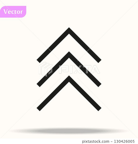 up arrow icon template black color editable. arrow symbol vector sign isolated on white background. Simple logo vector illustration for graphic and web design. eps10 130426005
