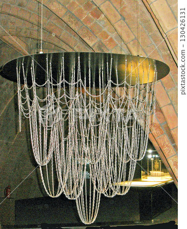 Spain, Barcelona, Gaudi architecture, apartment, Casa Mila, interior decoration, upside-down curves 130426131