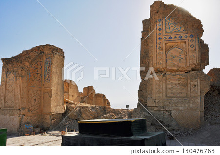 Turkmenistan, Ashgabat, Anau Ruins, Anau Tepe, ruins of a mosque destroyed by a major earthquake Turkmenistan, Ashgabat, Anau Ruins, Anau Tepe, ruins of a mosque destroyed by a major earthquake 130426763