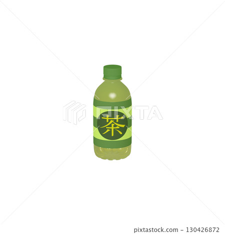 Illustration of daily necessities: PET bottle 350ml Tea (1_2) Illustration of daily necessities: PET bottle 350ml Tea (1_2) 130426872