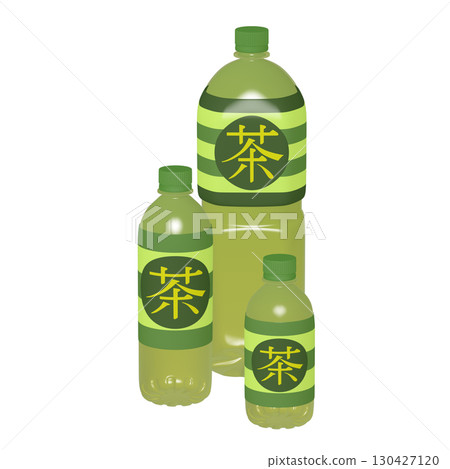 Illustration material of daily necessities: Plastic bottles, tea, large, medium and small combinations (1_2) Illustration material of daily necessities: Plastic bottles, tea, large, medium and small combinations (1_2) 130427120
