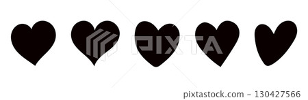 Grunge hearts icons. Heart love symbol black. heart icons set vector, set of hearts different shapes for design. Heart collection. Grunge hearts icons. Heart love symbol black. heart icons set vector, set of hearts different shapes for design. Heart collection. 130427566