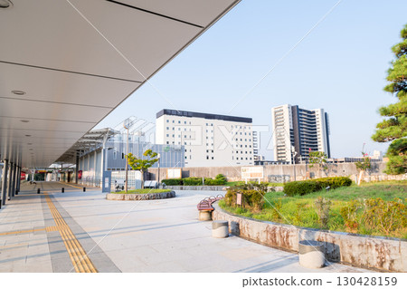 【磐城站】清晨的車站南北自由通道和北口 【磐城站】清晨的車站南北自由通道和北口 130428159
